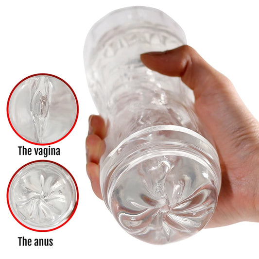 Male Masturbator Cup Soft Pussy Sex Toys Transparent Vagina Adult Endurance Exercise Sex Products Vacuum Pocket Cup for Men 18
