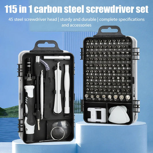 115 in 1 Multifunctional Precision Magnetic Screwdriver Set Computer PC Mobile Phone Equipment Repair Screwdrive Kit Hand Tools