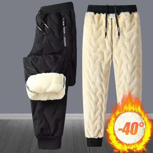 Men Women Winter Warm Lambswool Thicken Sweatpants Men Outdoors Leisure Windproof Jogging Pants Brand High Quality Trousers Men